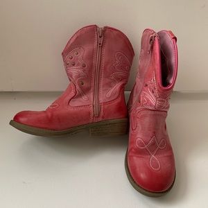 Girl’s size 11 Cherokee pink cowboy boots